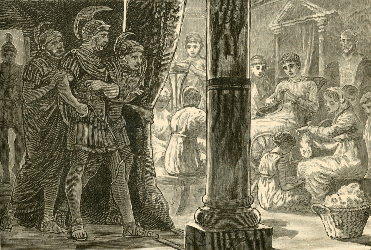 Lucretia unter ihren Mägden, 1890 von Unbekannt