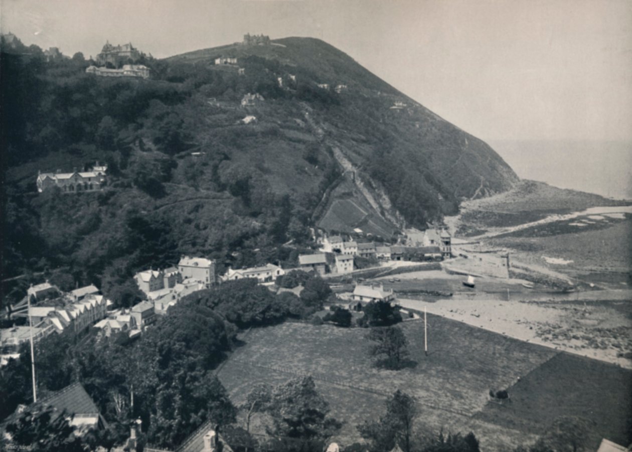 Lynmouth - Der Hügel, Lynton oben zeigend von Unbekannt