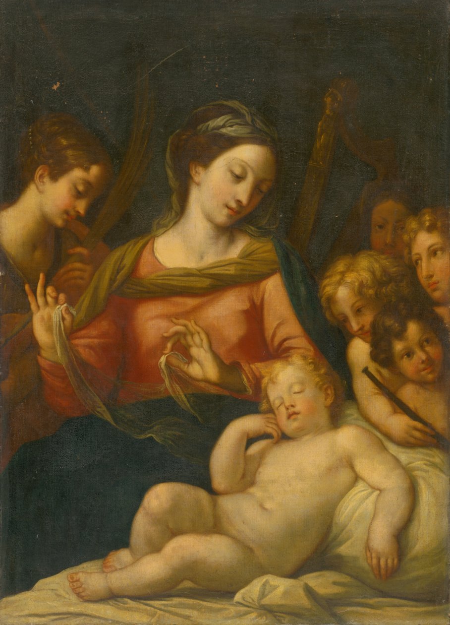 Madonna mit Kind unter Kindern von Unbekannt