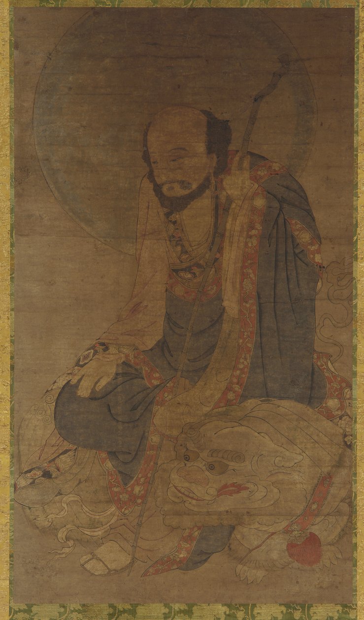 Manjusri und sein Löwe von Unbekannt