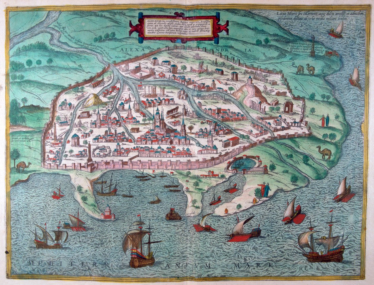 Karte von Alexandria, Ägypten, 17. Jahrhundert von Unbekannt