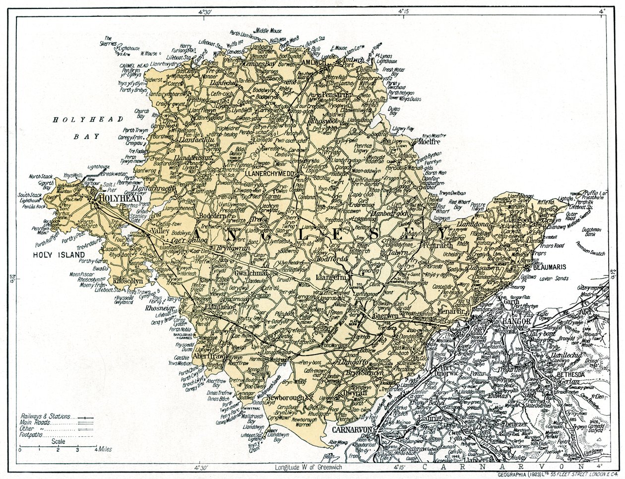 Karte von Anglesey, 1924-1926 von Unbekannt