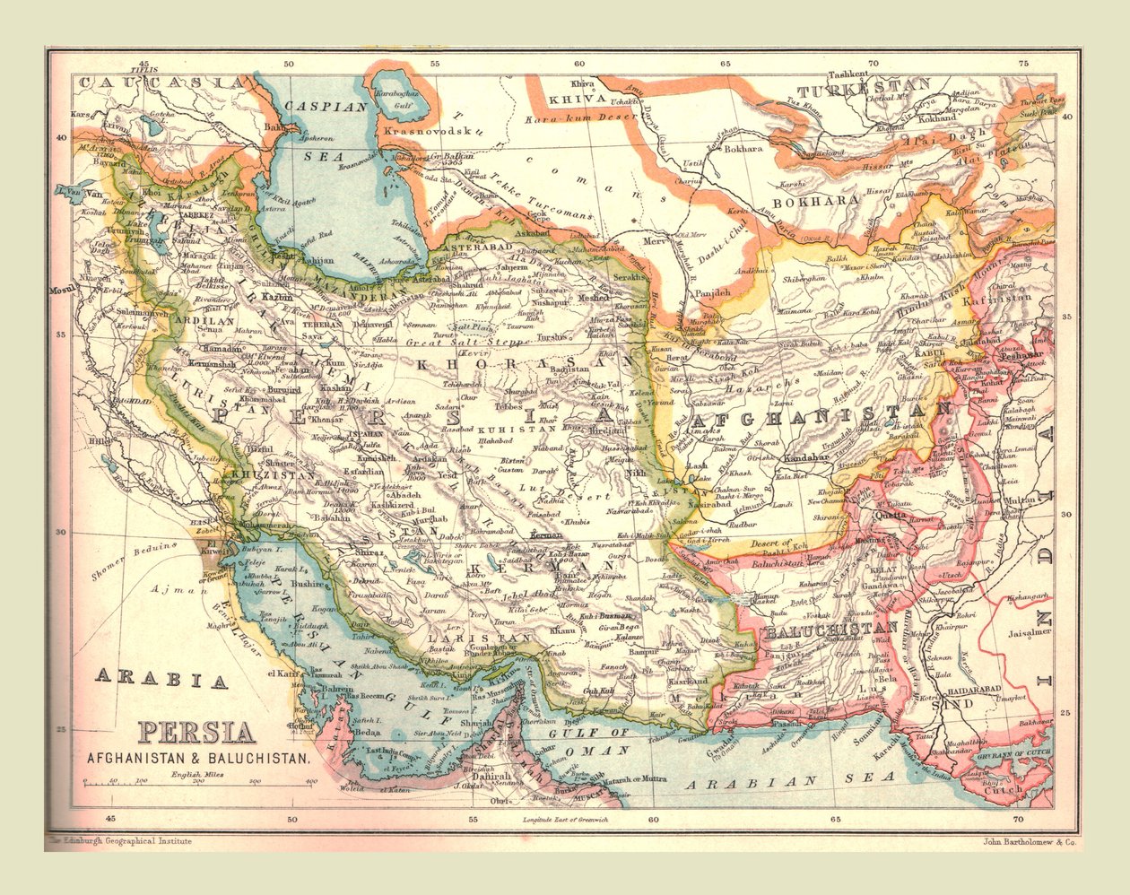 Karte von Persien, 1902 von Unbekannt