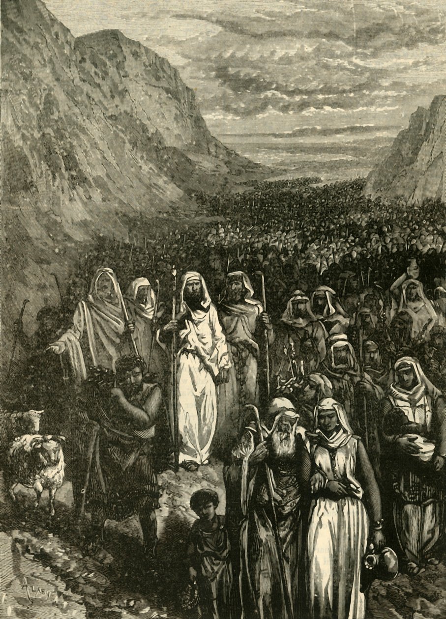 Marsch der Israeliten, 1890 von Unbekannt