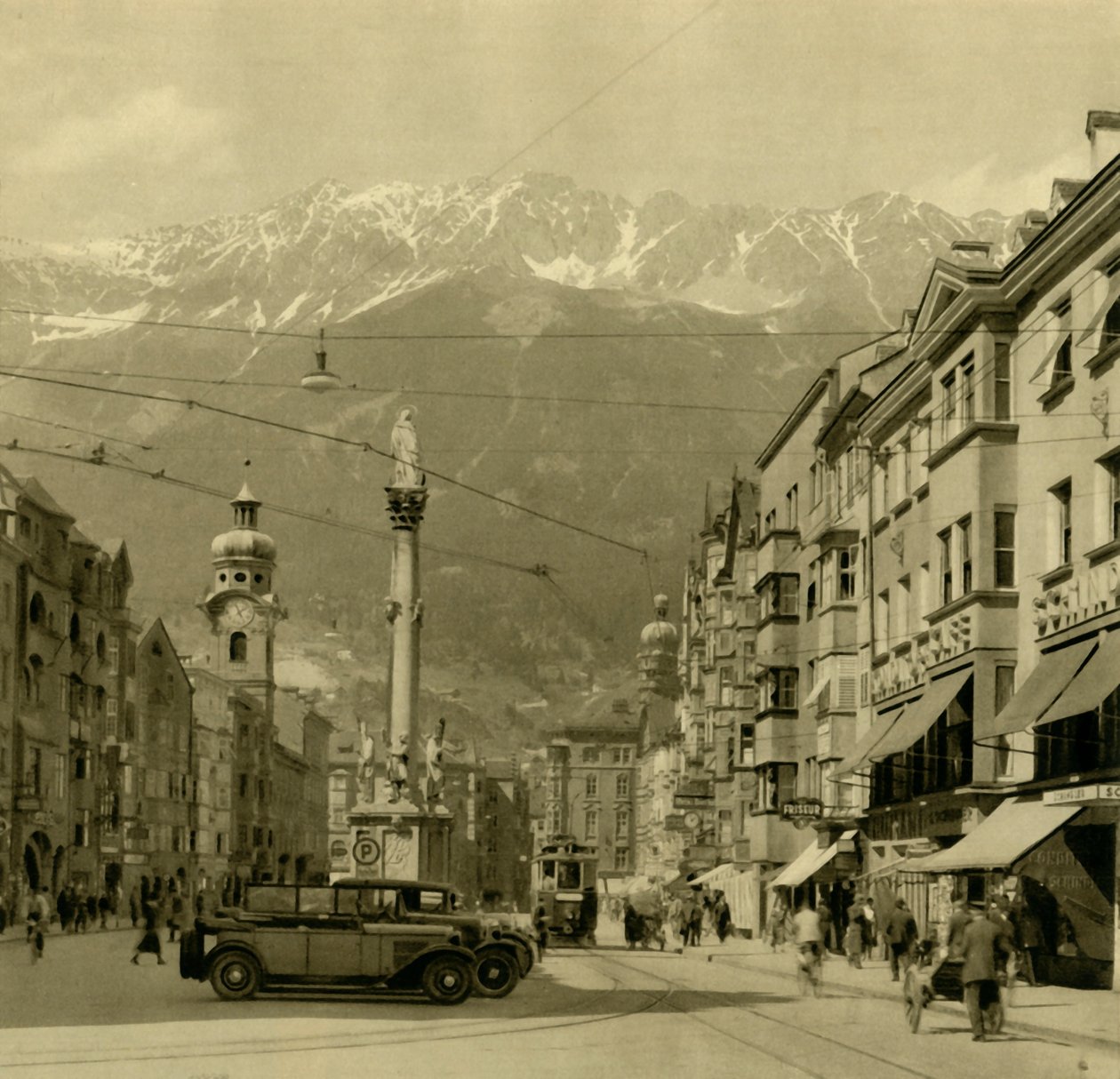 Maria-Theresien-Straße, Innsbruck, Tirol, Österreich, um 1935 von Unbekannt