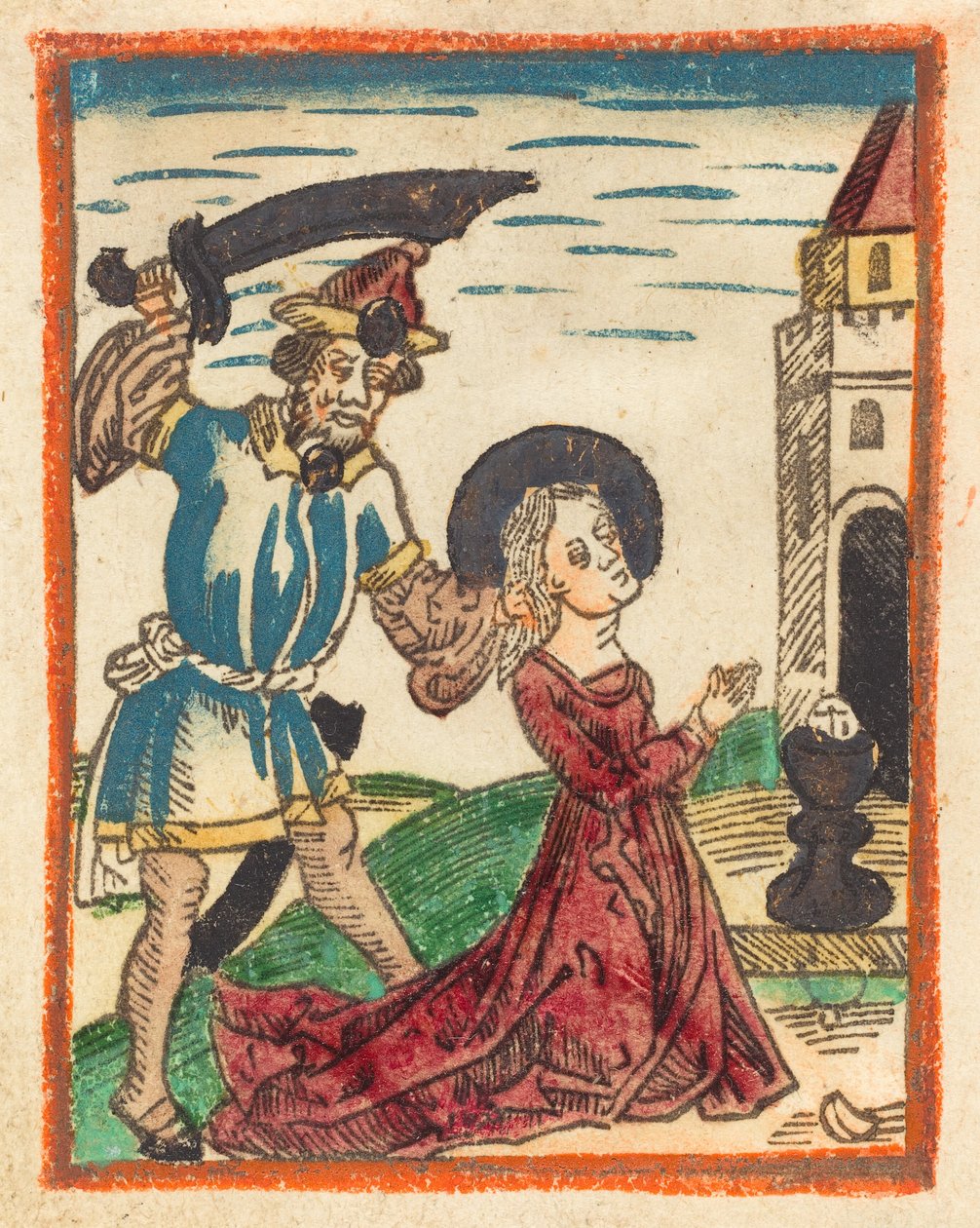 Martyrium der Heiligen Barbara, 1480-1490 von Unbekannt