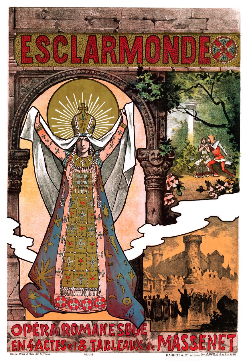 Massenet - Esclarmonde - Plakat, 1890 von Unbekannt