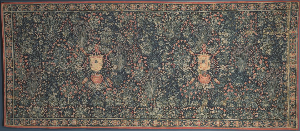 Millefleurs-Wandteppich mit Medici-Wappen, 1520er von Unbekannt