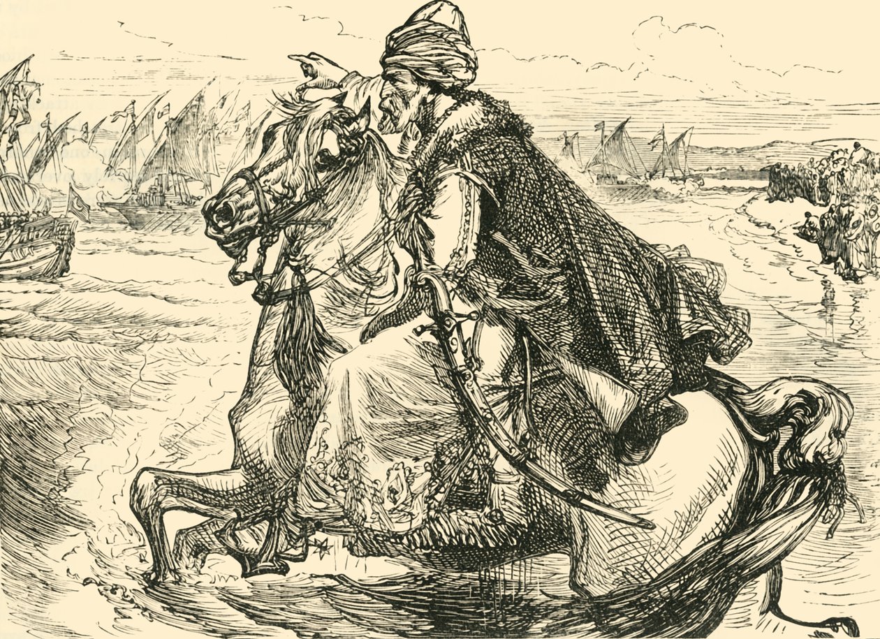 Mohammed II. ermutigt seine Seeleute, 1890 von Unbekannt
