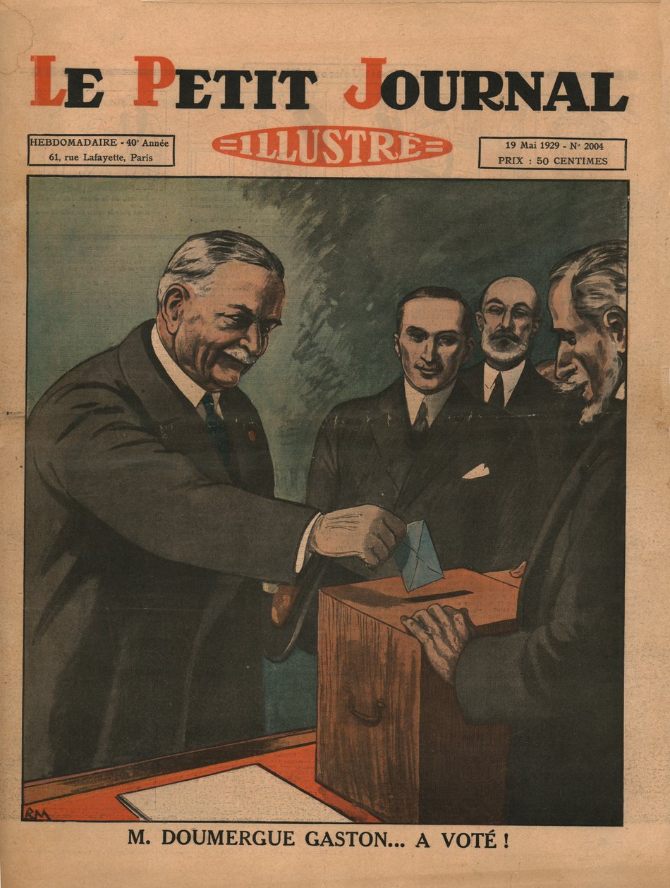 Monsieur Gaston Doumergue...hat gewählt!, 1929 von Unbekannt