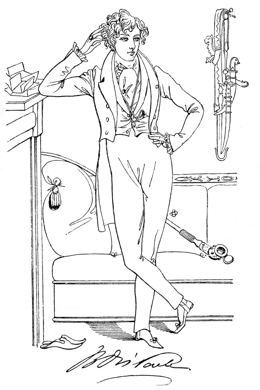 Mr. Disraeli in seiner Jugend, 19. Jahrhundert von Unbekannt