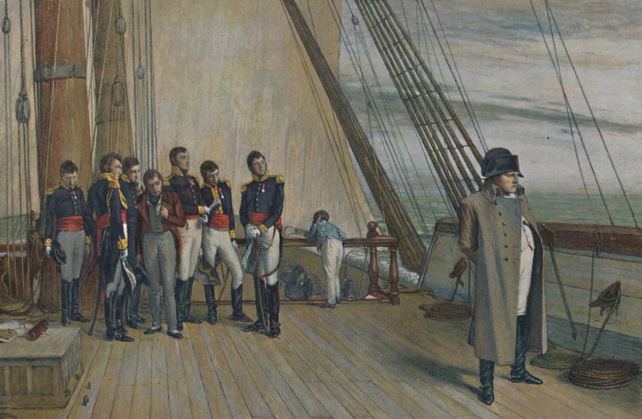 Napoleon an Bord der H.M.S. Bellerophon, Juli 1815, 1896 von Unbekannt