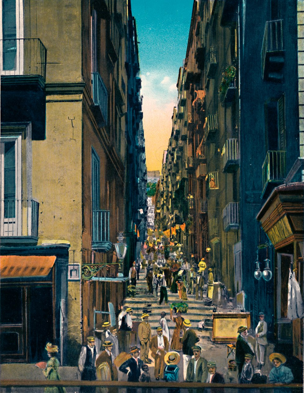 Neapel - Gradoni Di Chiaia, ca. 1900 von Unbekannt