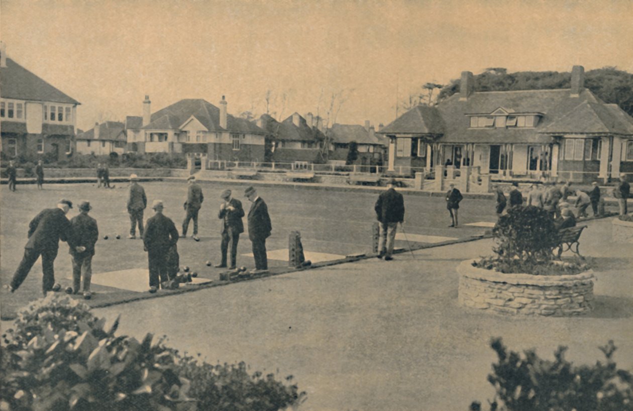 Neuer Bowlingplatz, Woodland Avenue, Boscombe, 1929 von Unbekannt