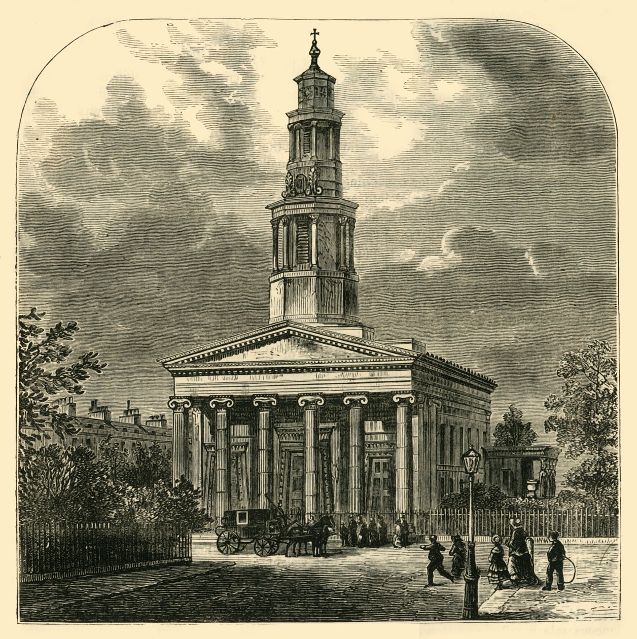 Neue St. Pancras Kirche, ca. 1876 von Unbekannt