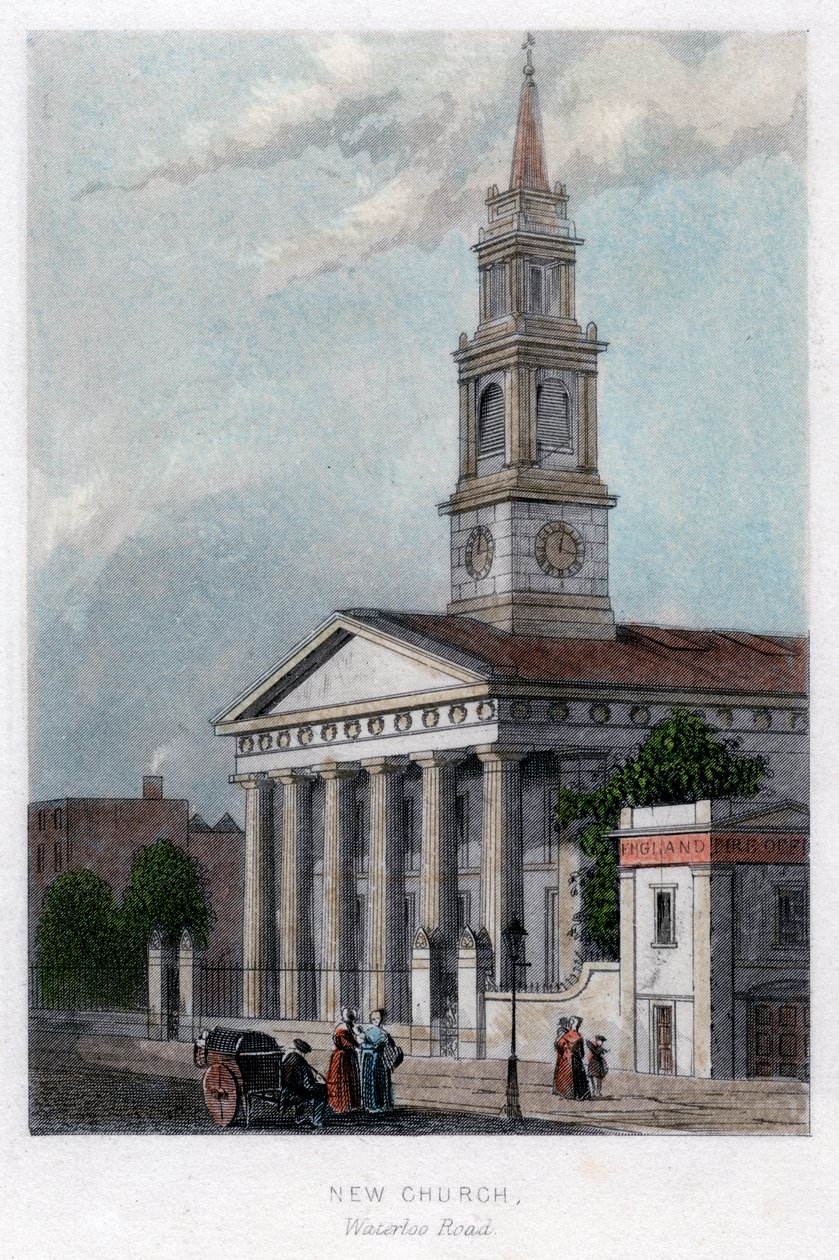 Neue Kirche, Waterloo Road, London von Unbekannt