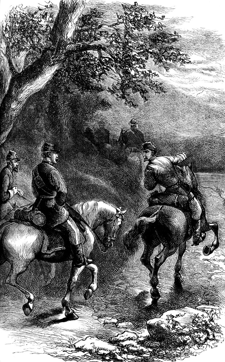 Nachtmarsch auf Harpers Ferry, Virginia, um 1861-1880 von Unbekannt