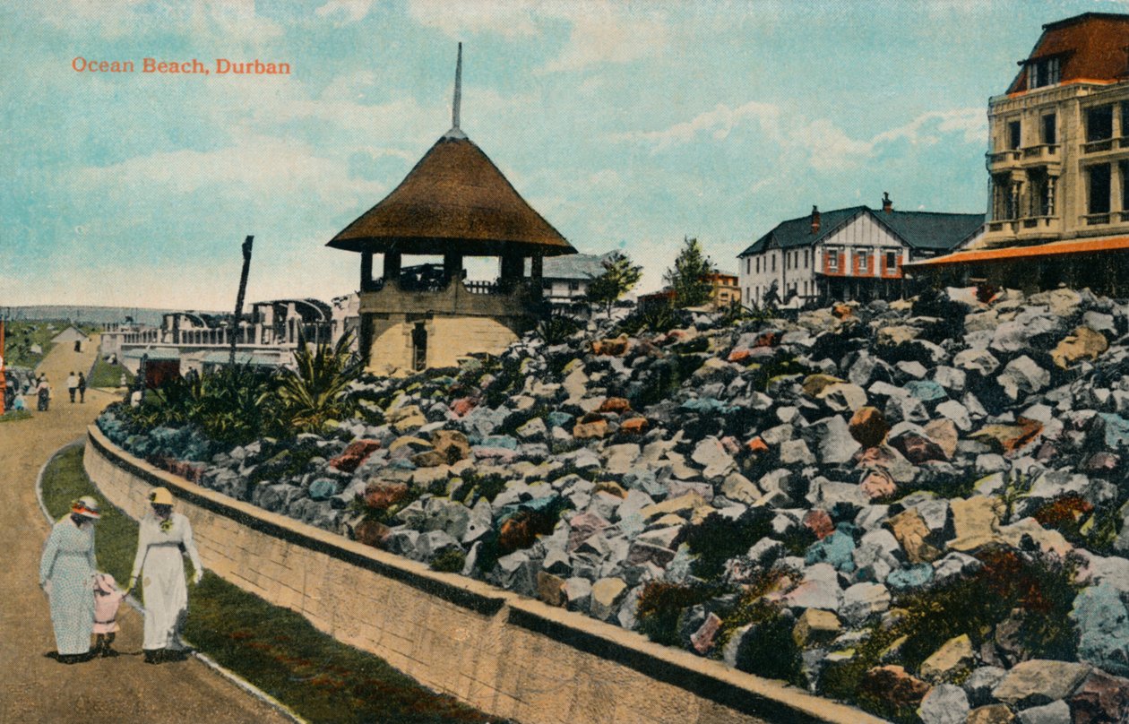 Strand von Durban, um 1914 von Unbekannt