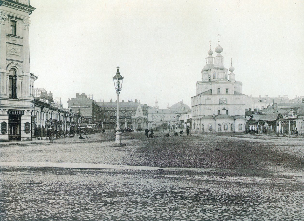 Okhotny Ryad Jagdreihe, Moskau, Russland 1880er Jahre von Unbekannt