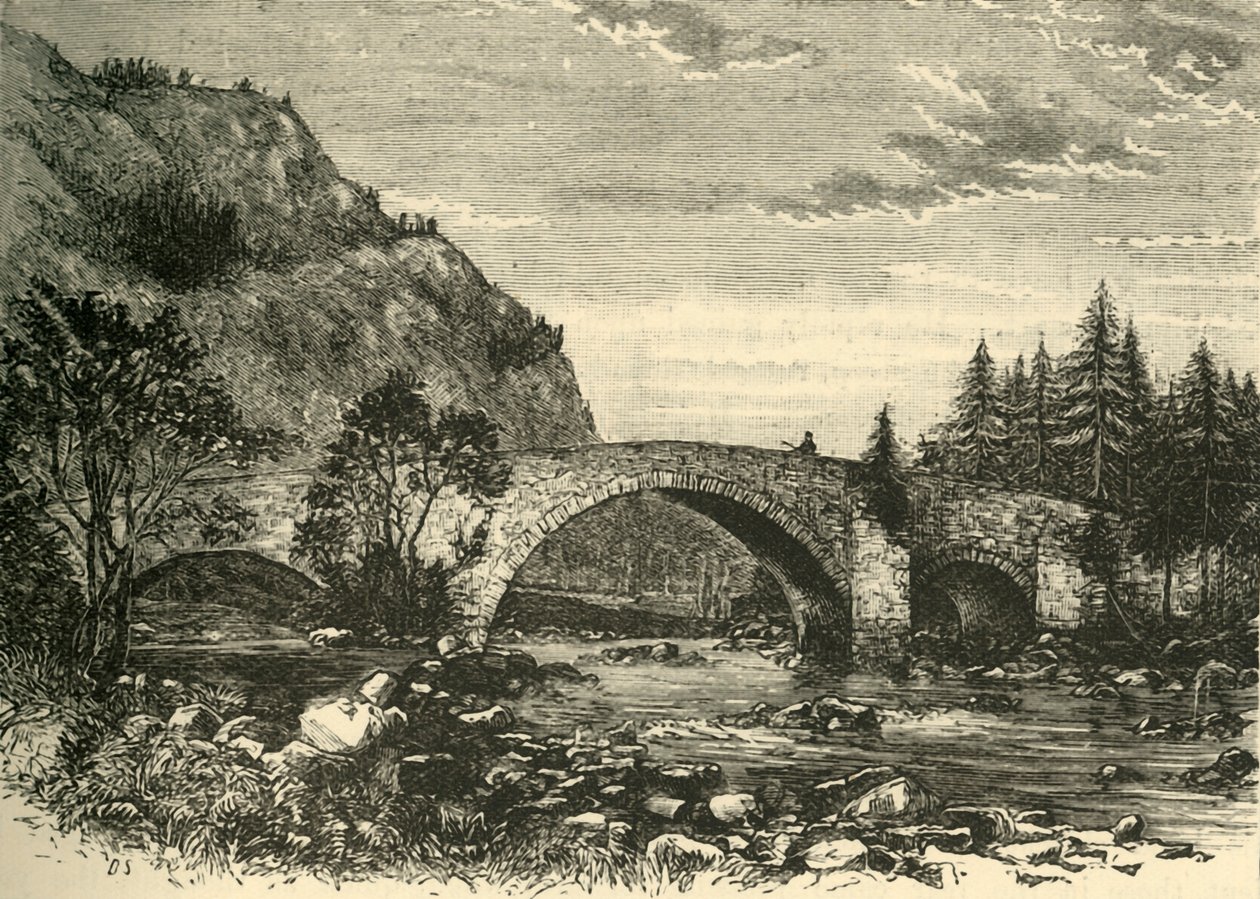 Alte Brücke bei Invercauld, 1898 von Unbekannt