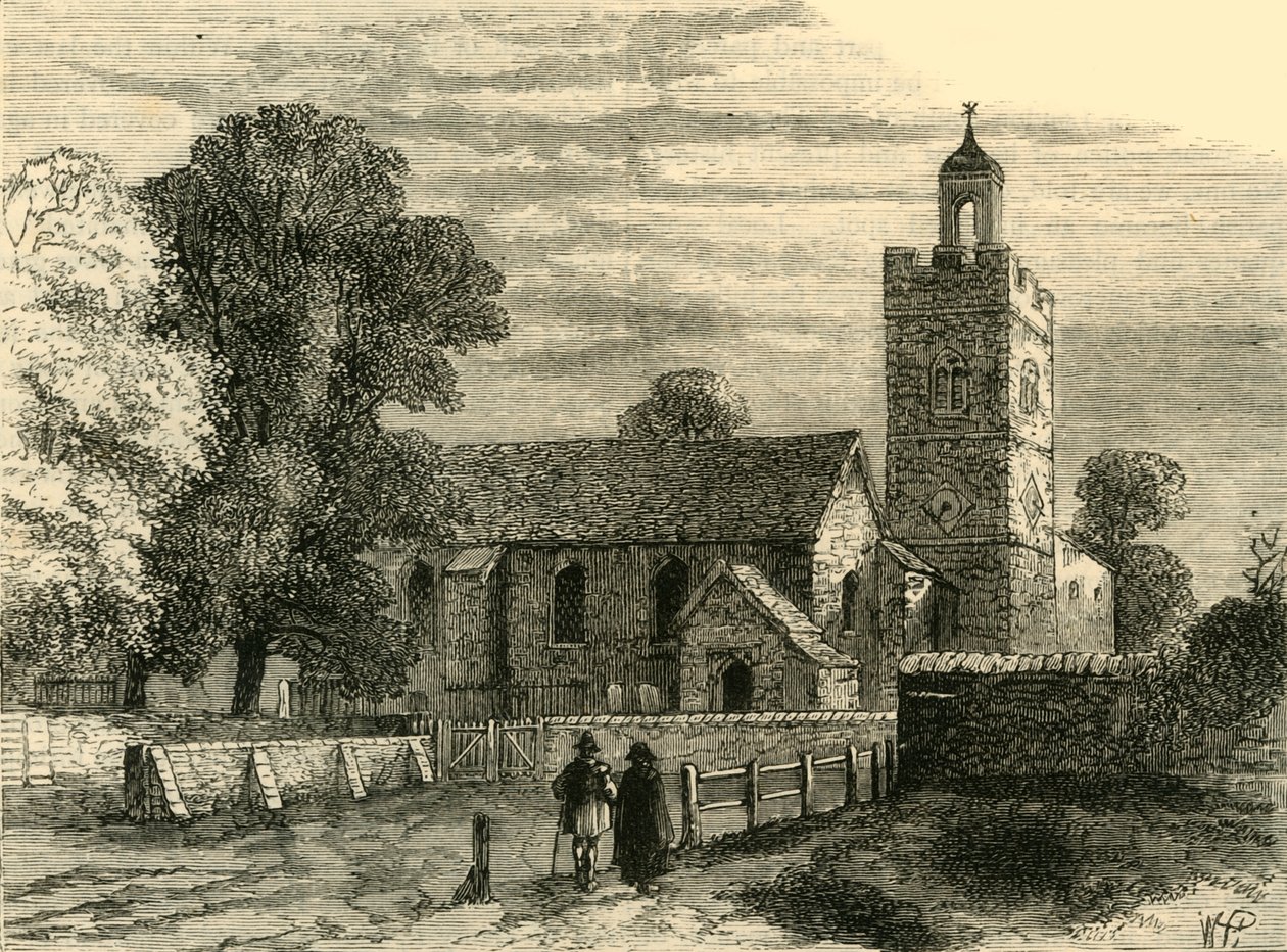 Alte Camberwell Kirche im Jahr 1750, ca. 1878 von Unbekannt