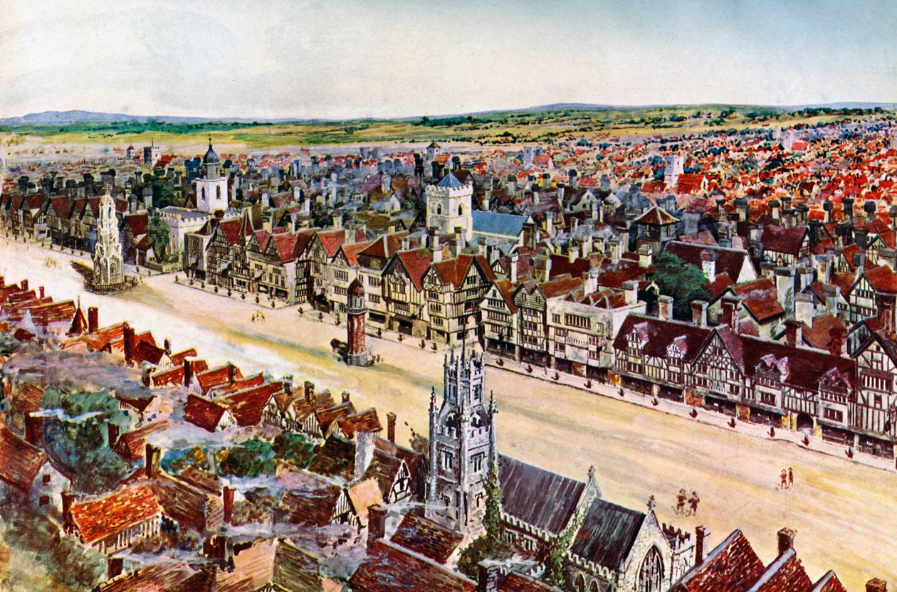 Altes Cheapside, um 1580, ca. 1900-1920 von Unbekannt