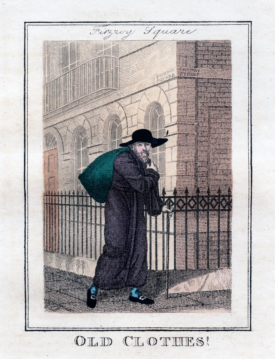 Alte Kleider!, Fitzroy Square, London, 1805 von Unbekannt