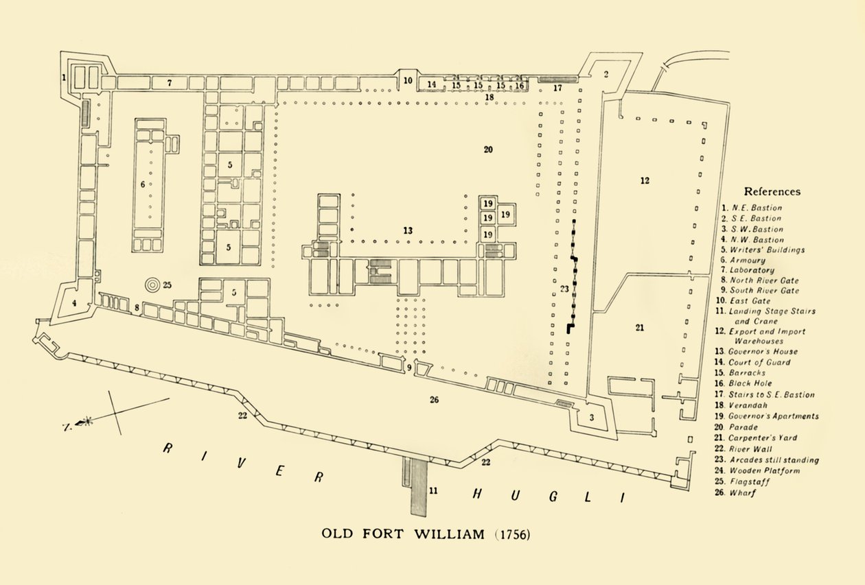 Altes Fort William, 1756, 1925 von Unbekannt