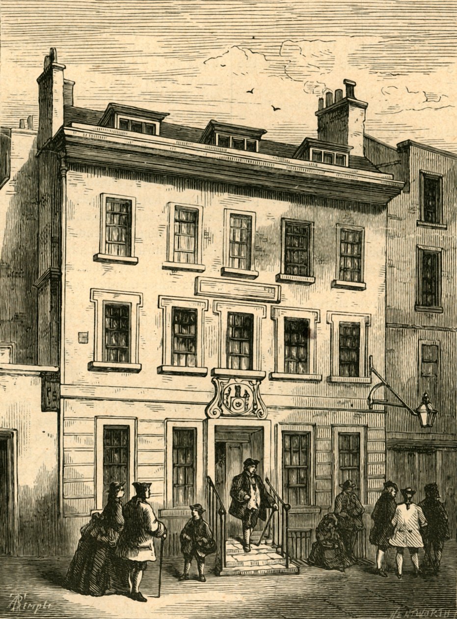 Altes Haus, das noch in Bolt Court steht, 1897 von Unbekannt