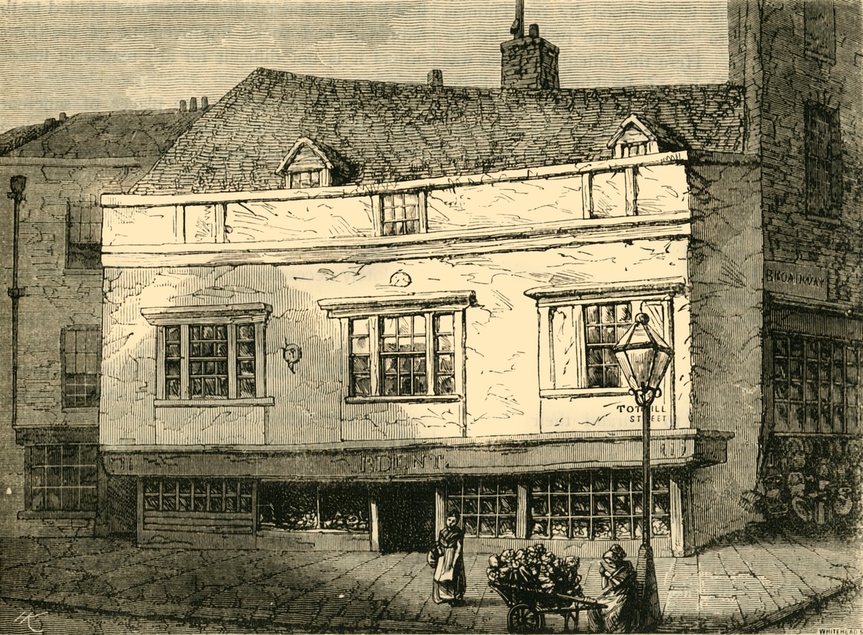 Alte Häuser in der Tothill Street, Westminster, 1881 von Unbekannt
