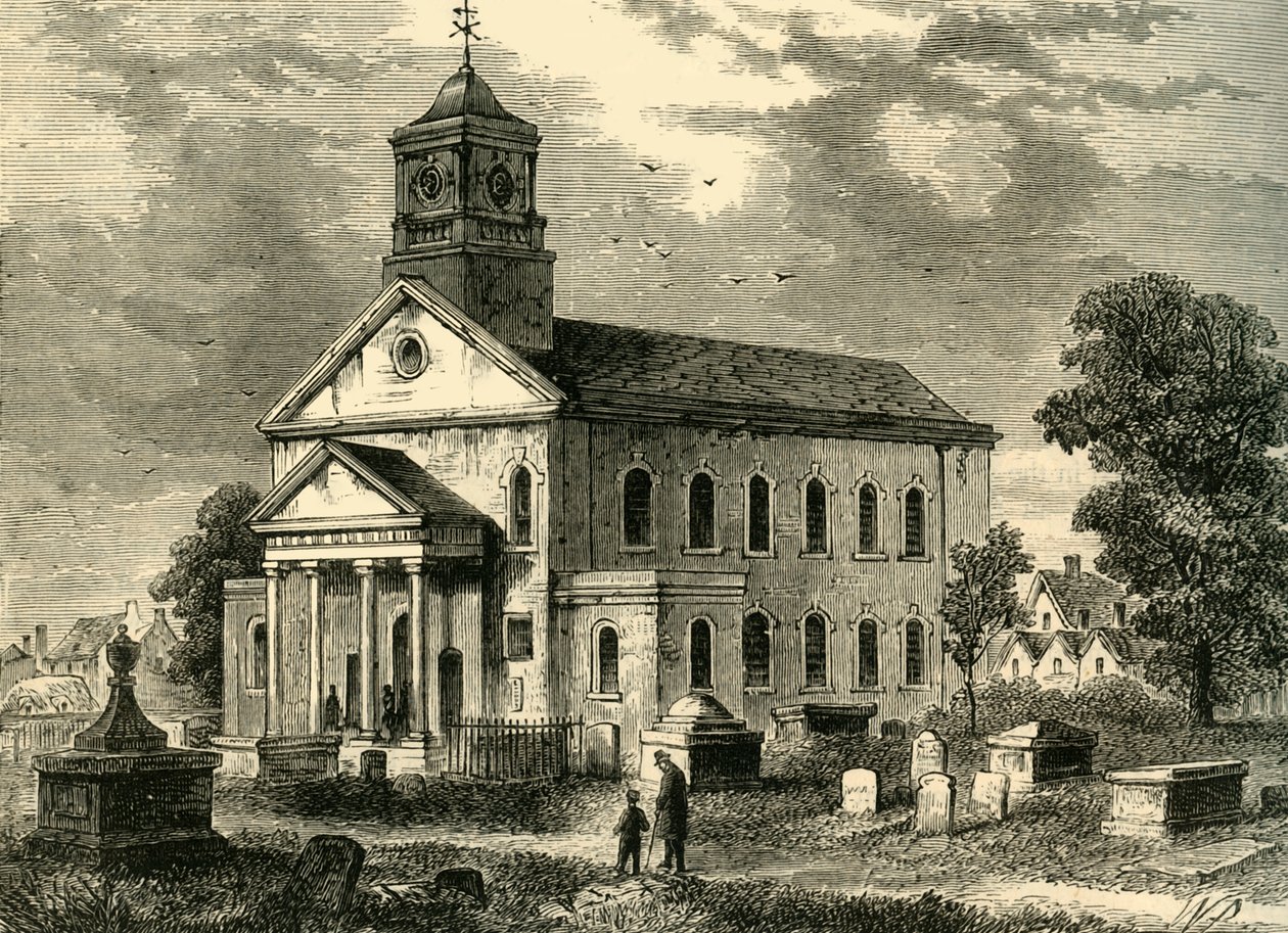 Alte Newington Kirche im Jahr 1866, ca. 1878 von Unbekannt