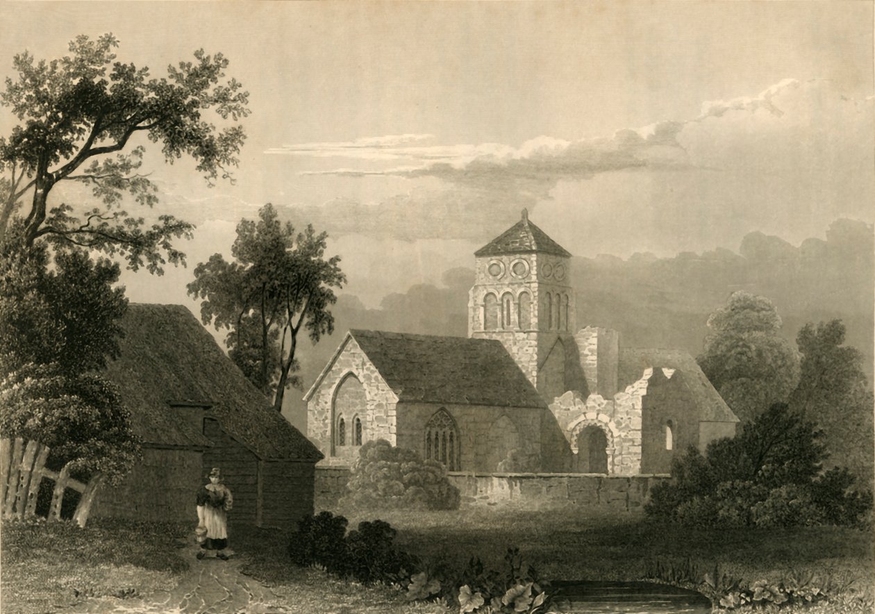 Old Shoreham Kirche, 1835 von Unbekannt