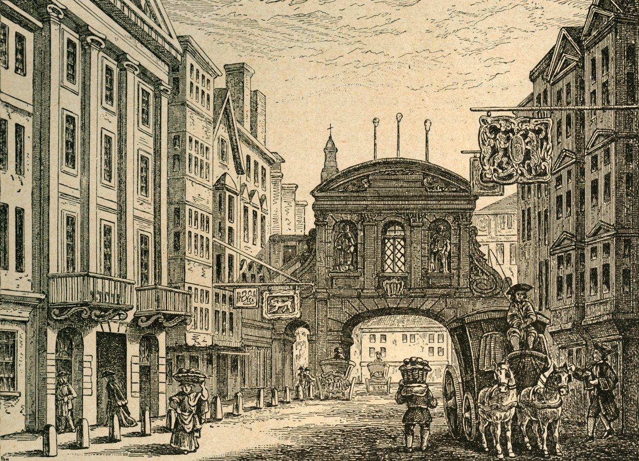 Altes Temple Bar und die Devil Tavern von Unbekannt