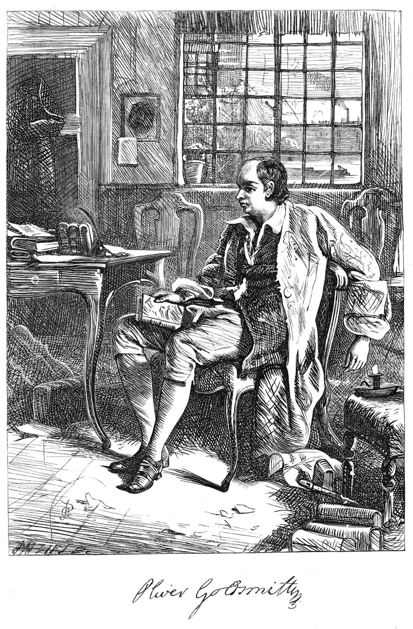 Oliver Goldsmith, Dramatiker des 18. Jahrhunderts von Unbekannt