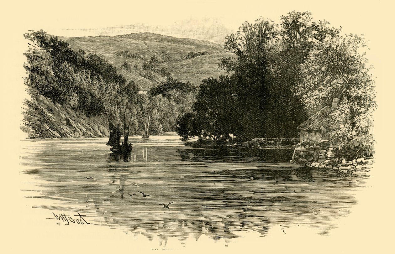Auf dem Dart bei Waynfleet, 1898 von Unbekannt