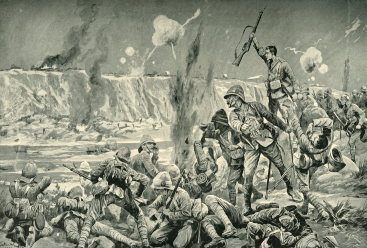 Paardeberg: Der Angriff auf Cronjes Position, 1901 von Unbekannt