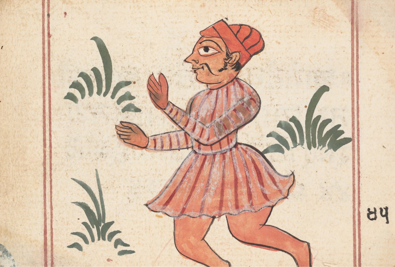 Seite aus einem Buch der Omen, ca. 1800 von Unbekannt