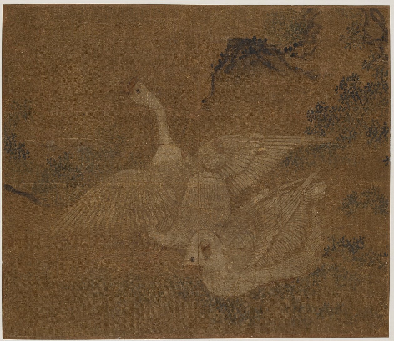 Paar Hausgänse, Möglicherweise Ming-Dynastie, 1368-1644 von Unbekannt