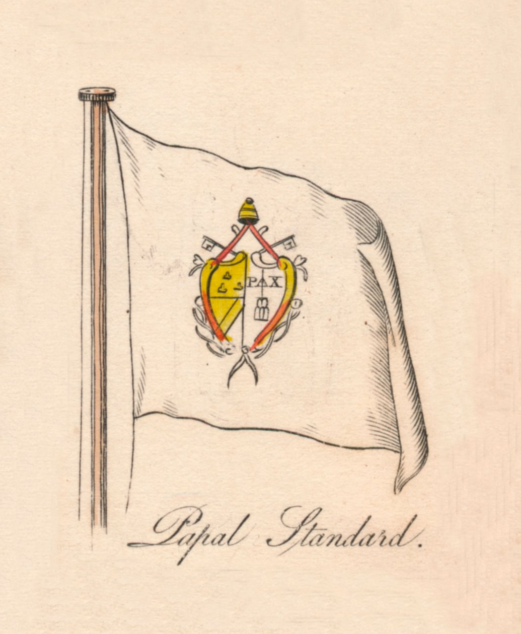 Päpstliche Standarte, 1838 von Unbekannt