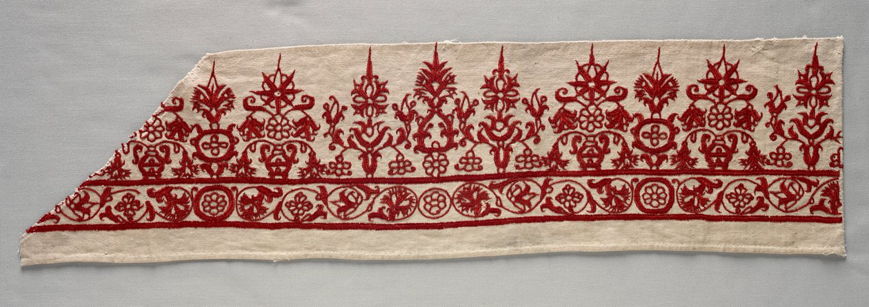 Teil eines Rocksaums, 1800er Jahre von Unbekannt
