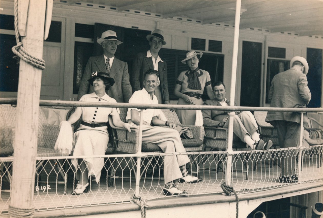 Passagiere auf einer Nilkreuzfahrt, 1936 von Unbekannt