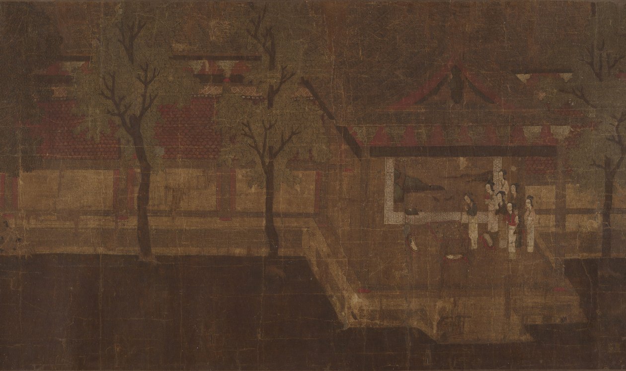 Pavillon mit Figuren von Unbekannt