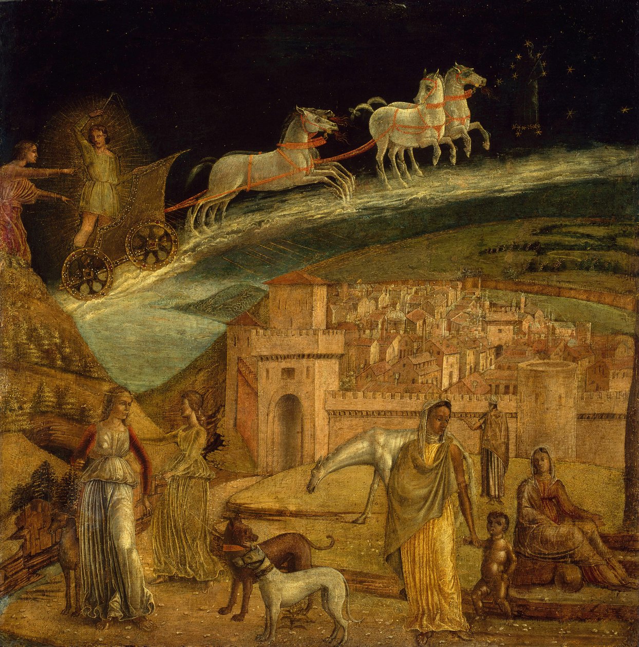 Phaeton fährt den Wagen des Phoebus von Unbekannt