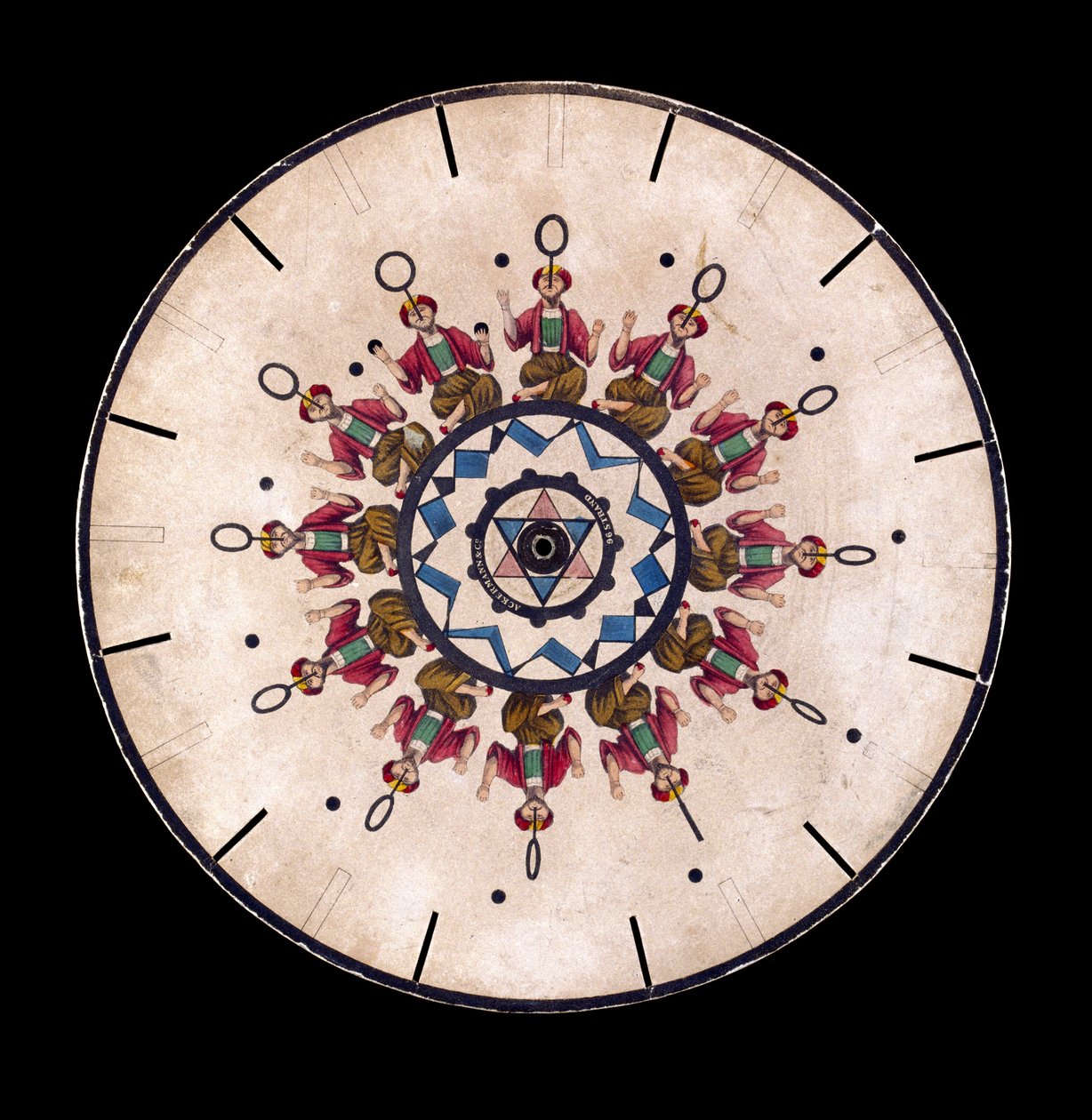 Phenakistiskop-Scheibe mit einem Jongleur, ca. 1830 von Unbekannt