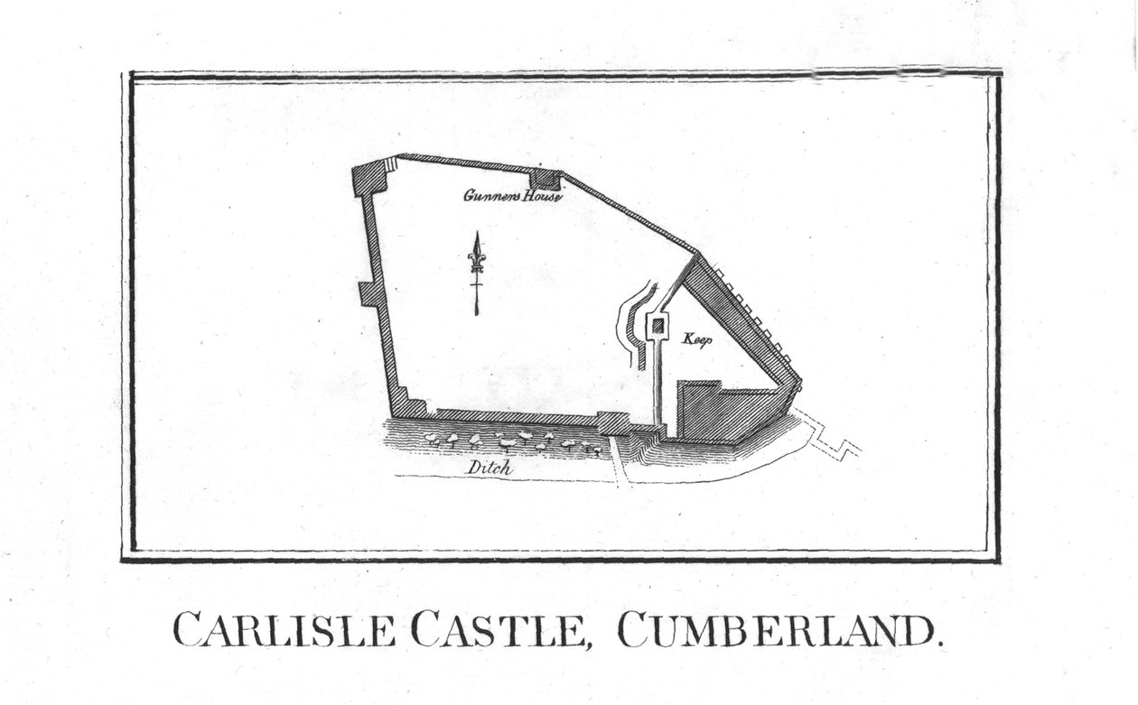 Plan von Carlisle Castle, Cumberland von Unbekannt