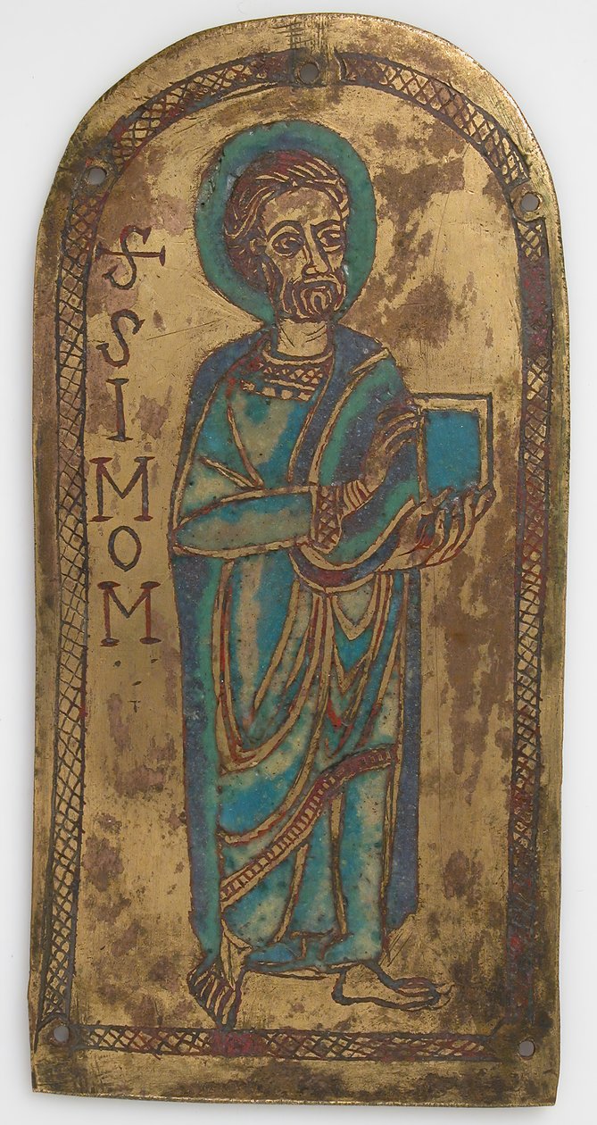Plakette des Heiligen Simon, deutsch, 12. Jahrhundert von Unbekannt