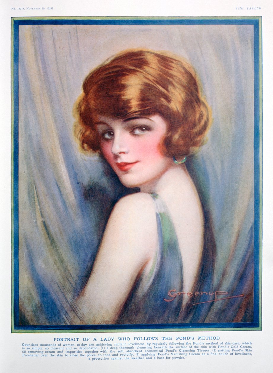 Ponds Cream Werbung, 1928 von Unbekannt