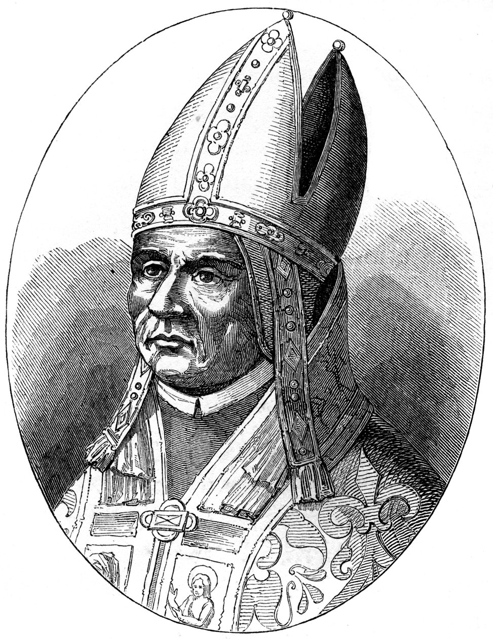 Papst Silvester I. d335, 1849 von Unbekannt