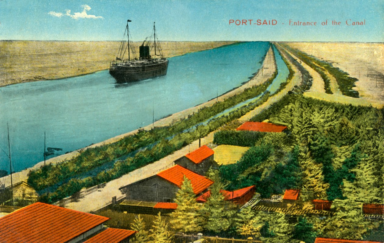 Port-Said - Eingang des Kanals, ca. 1918-1939 von Unbekannt