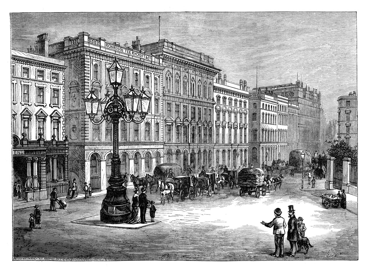 Portland Street, Manchester, spätes 19. Jahrhundert von Unbekannt